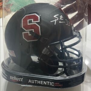 Schutt Authentic Stanford Mini Helmet signed autograph